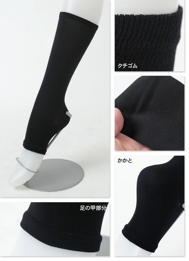 着圧ソックス オープントウ 着圧 ハイソックス レディース 22-25cm