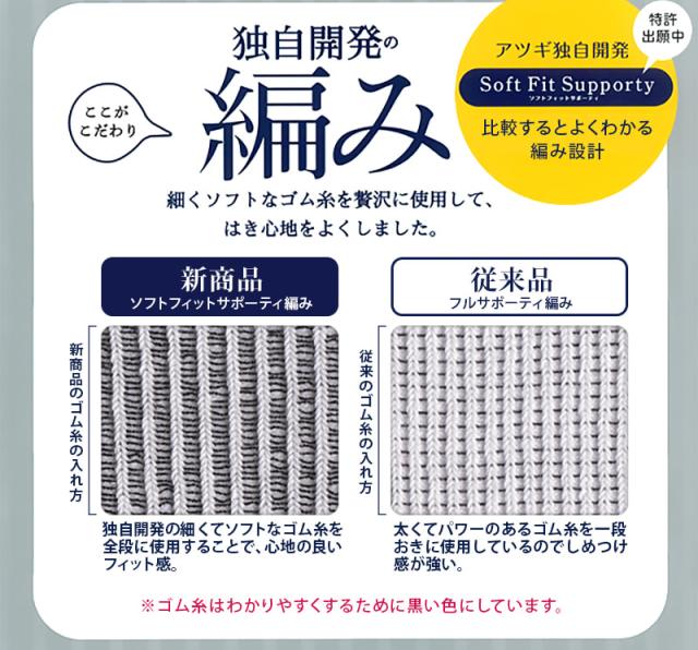 アツギ ソフトフィット 婦人ジャストクルー丈ソックス 4足組 22-24cm・24-26cm (在庫限り)