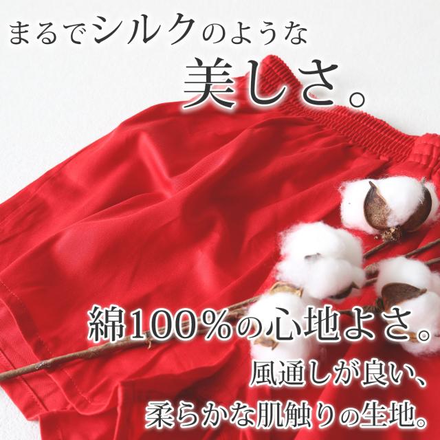 トランクス メンズ 綿100 前開き スリット 風水カラー シンプル 無地 S〜LL
