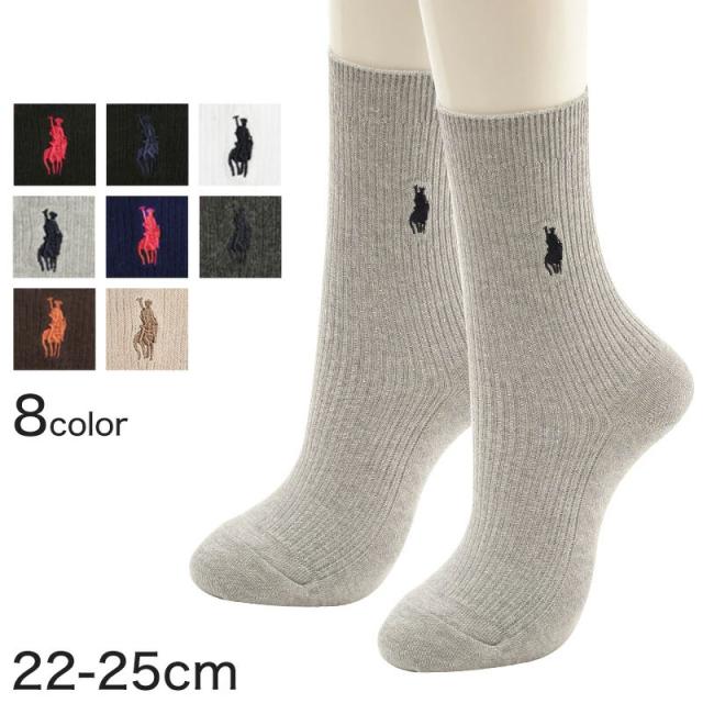 レディース 靴下 ワンポイント ロークルー丈ソックス 22-25cm