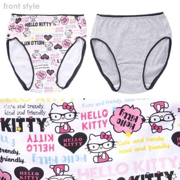 女の子 綿100% 柄おまかせショーツ ハローキティ 2枚組 140〜160cm (取寄せ)