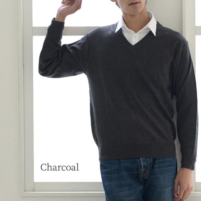 V首 セーター メンズ S〜3L