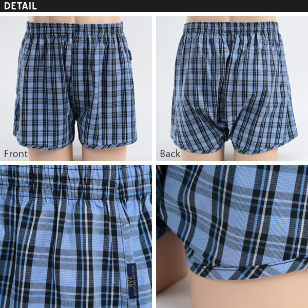 BVD トランクス メンズ 前開き 綿100% 柄おまかせ 先染めトランクス S〜L