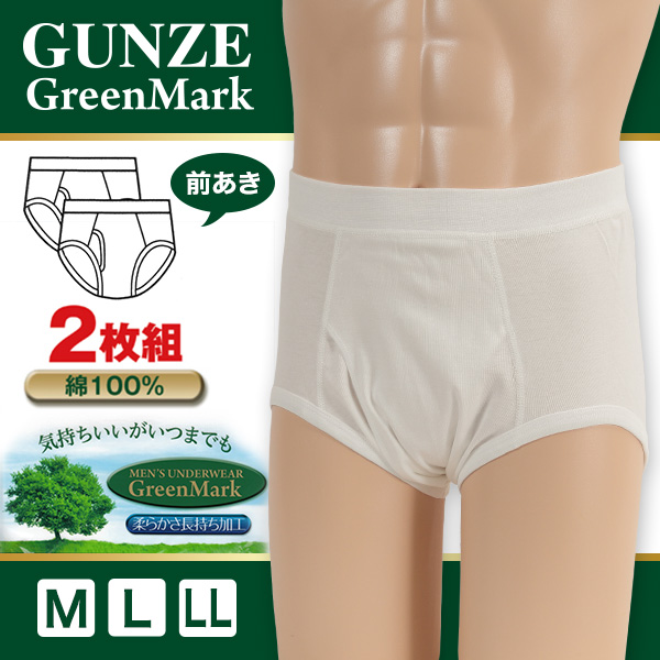 グンゼ スパンブリーフ メンズ 綿100% 2枚組 M〜LL