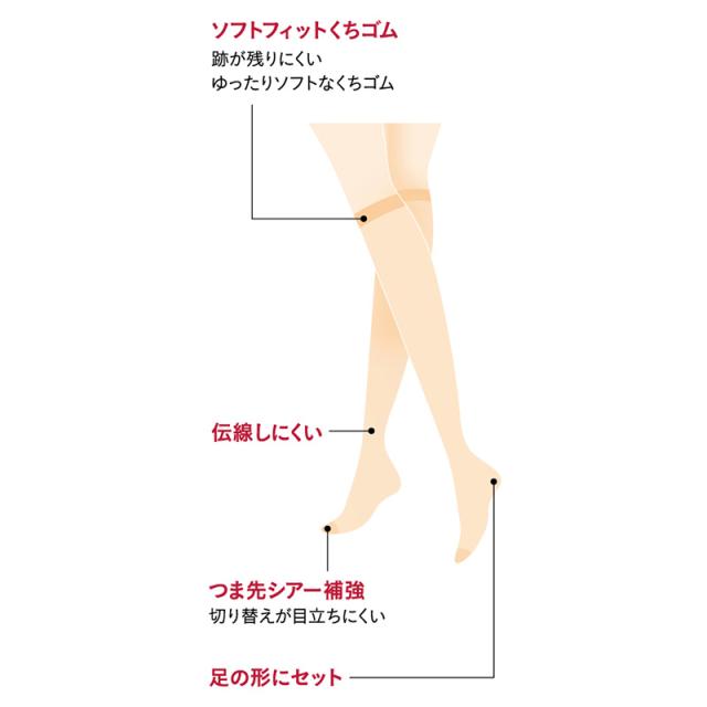 グンゼ サブリナ ナチュラル ストッキング ひざ下 22-25cm