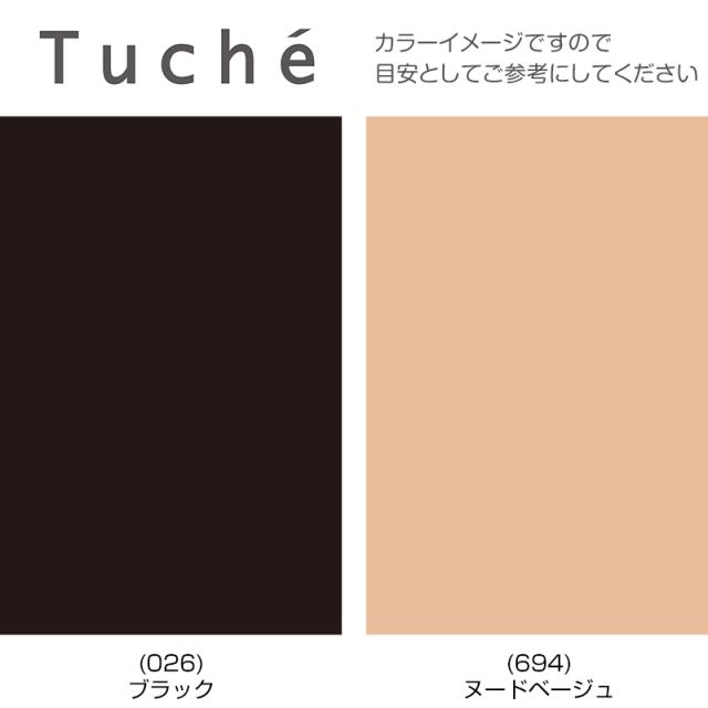 グンゼ Tuche ストッキング ひざ下 シャイニーメッシュ柄 22-25cm