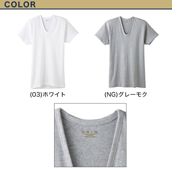 グンゼ 快適工房 メンズ 半袖 インナー U首シャツ 綿100％ LL