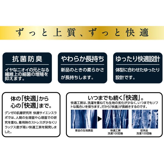 グンゼ 快適工房 紳士 前とじ さるまた LL
