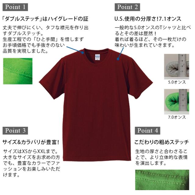 メンズ 7.1オンス スーパーヘヴィーウェイトTシャツ XS〜XXL (取寄せ)