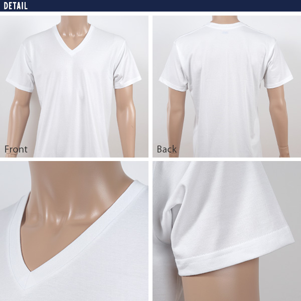 BVD メンズ インナー 半袖 大きいサイズ Vネック シャツ 2枚組 3L・4L