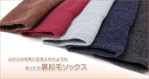 もちはだ ルームソックス 冬 裏起毛 ハイソックス レディース メンズ 22-26cm