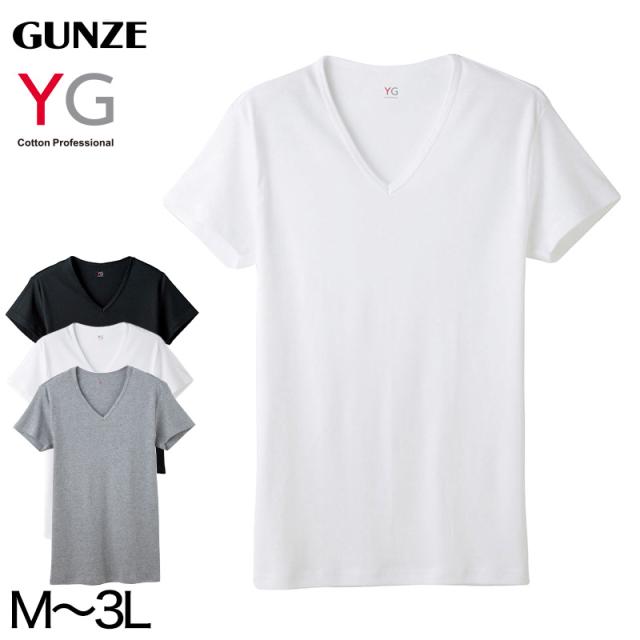 グンゼ tシャツ メンズ インナー 半袖 綿100% vネック M〜3L