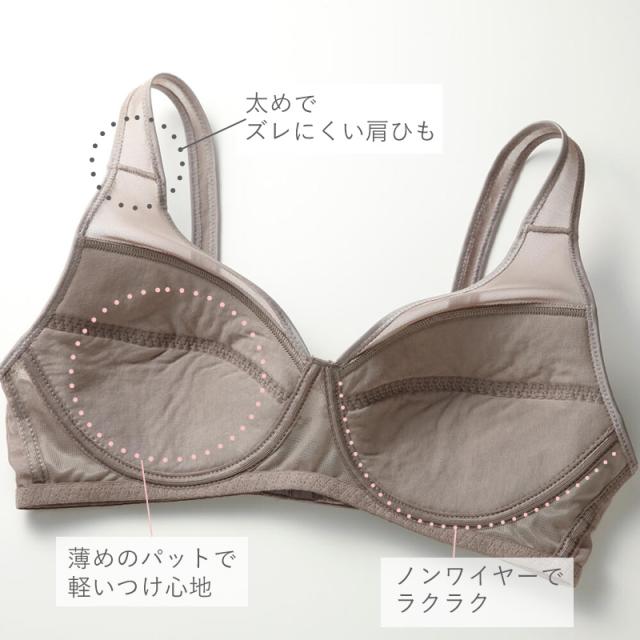 グンゼ 軽ブラ ノンワイヤー ブラジャー レディース 軽い 薄い 速乾 フルカップ M〜LL