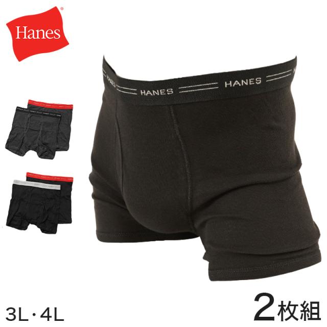 ヘインズ ボクサーパンツ メンズ 前開き 大きいサイズ 2枚組 3L・4L