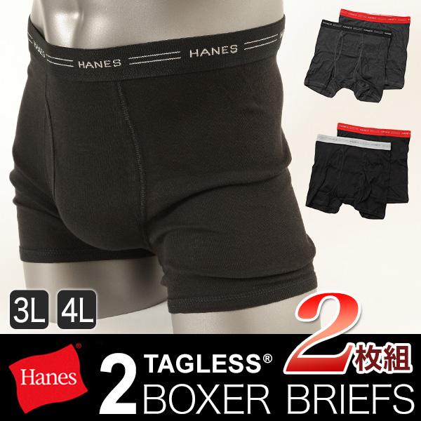 ヘインズ ボクサーパンツ メンズ 前開き 大きいサイズ 2枚組 3L・4L