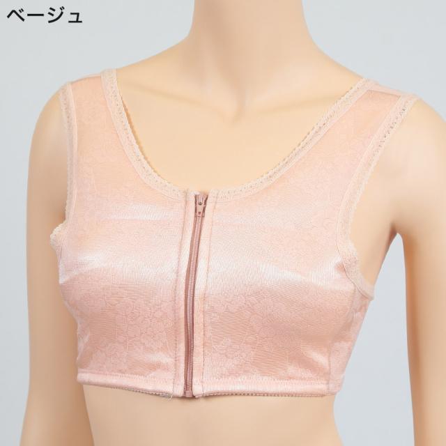 日本製 レディース 京楽楽 裏綿 抗菌防臭加工 フロントファスナー 和装ブラジャー M〜EL (和装呉服)