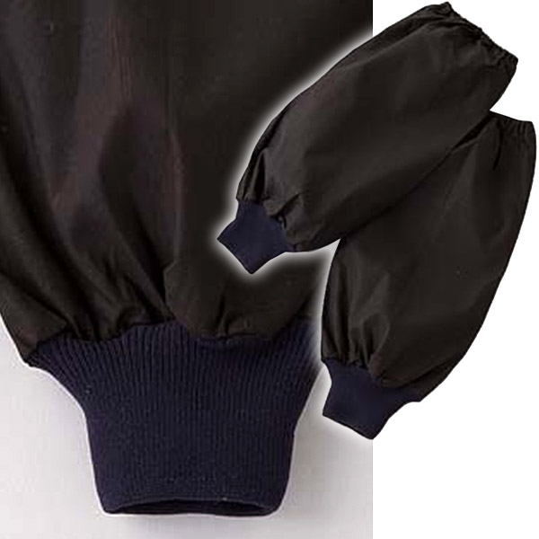 黒ブロード ジャージ付き腕カバー 12双入 フリーサイズ (ワーキング) (取寄せ)