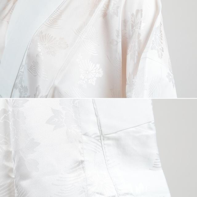 婦人用 ポリエステル100％ 半衿付き 綸子 長襦袢 東衿 M・L (和装呉服) (取寄せ)