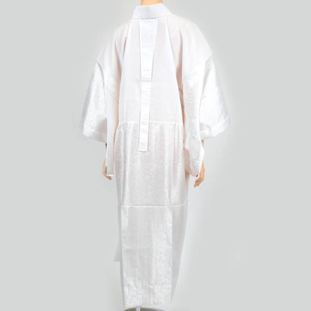 八重の下着本舗 婦人用 身頃は綿100％さらし天竺 半衿付き 白綸子 胴ぬき長襦袢 東衿 M・L (和装呉服) (取寄せ)