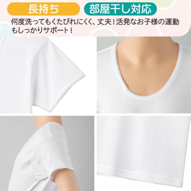 グンゼ 子供 肌着 女の子 綿100% 半袖 シャツ 2枚組 100cm〜160cm