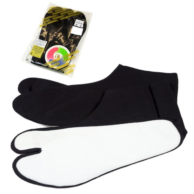 日本製 紳士用 巴足袋 綿100% 四枚馳 晒裏 濃紺スクール足袋 24cm〜28cm (取寄せ)