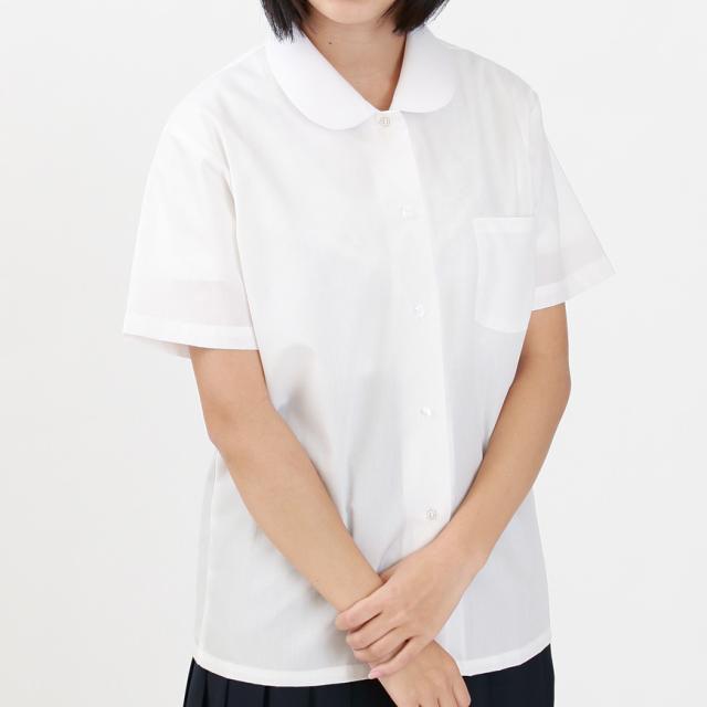 形態安定 女子 丸衿半袖 ブラウス 110cmA〜150cmA (在庫限り)