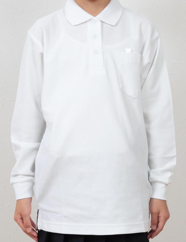 キッズ ポロシャツ 長袖 スクール 男子 女子 鹿の子 100cmA〜160cmA