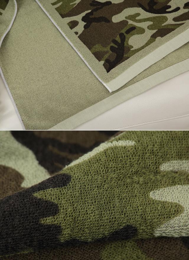 バスタオル カモフラージュ柄 迷彩 約130cm×70cm (在庫限り)