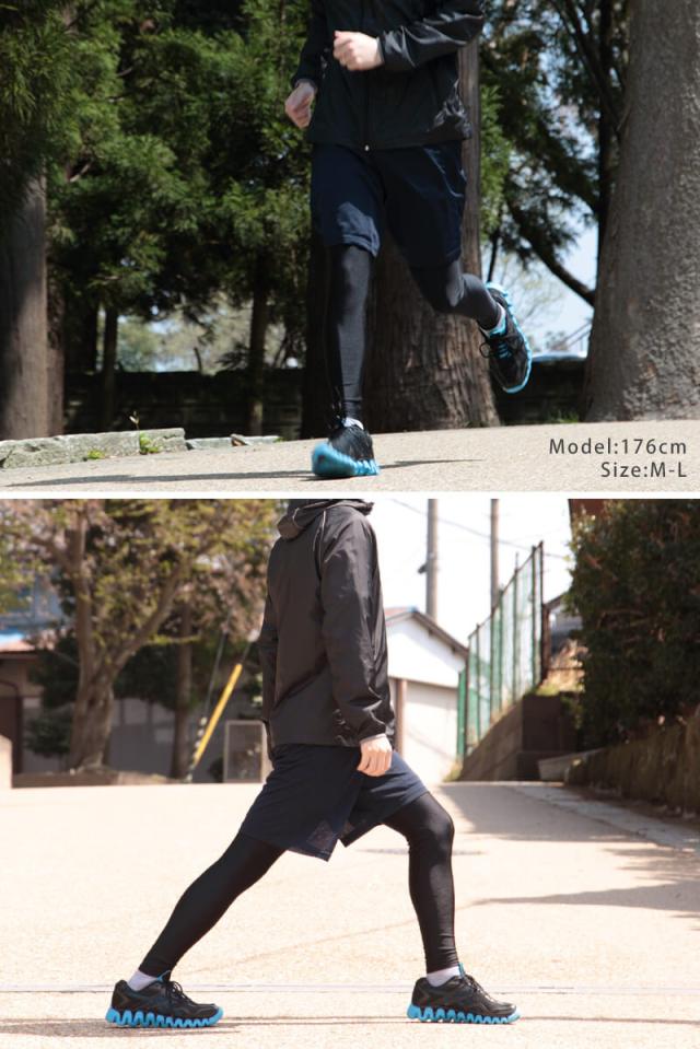 ラッシュガード レギンス メンズ 2枚セット M-L〜3L(送料無料)