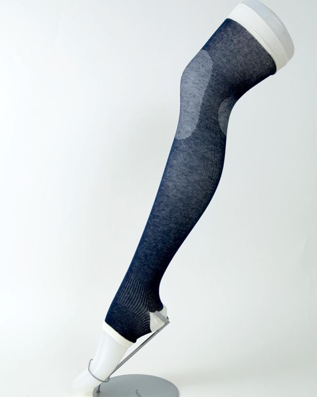 MedicPiedo 着圧カルテ おやすみ綿混オーバーニーソックス S・M