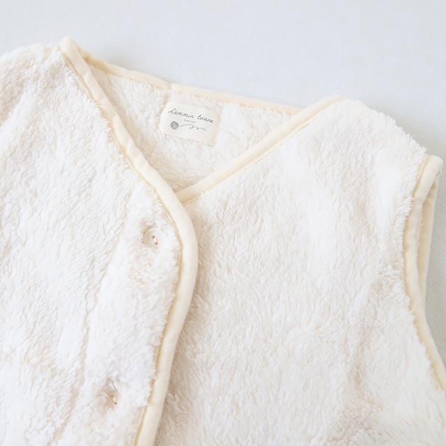 キッズ スリーパー もこもこ 冬 シープタッチ ベスト ノースリーブ 100-130cm (在庫限り)