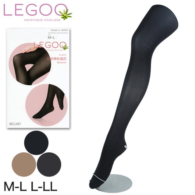 LEGOO 引き締め着圧 30デニールタイツ M-L・L-LL