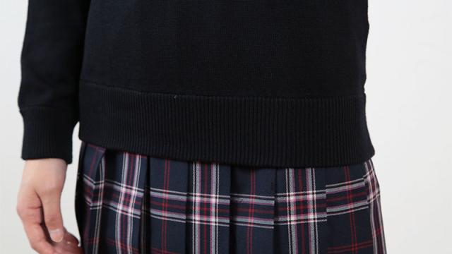 綿混 Vネック セーター S〜3L (取寄せ)