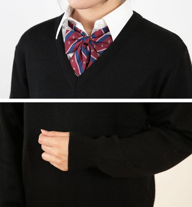 ウール混 Vネック発熱保温セーター S〜3L(送料無料) (取寄せ)