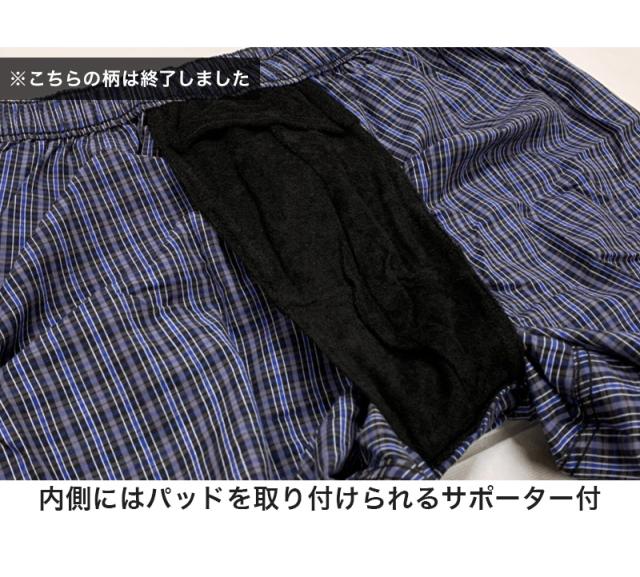 尿漏れ 布帛トランクス 前あき 尿漏れパンツ 男性用 メンズ 軽失禁 尿もれ 本体綿100% M L LL