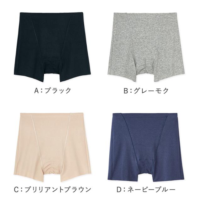 グンゼ サニタリーショーツ ボクサー 綿 羽根つき 1分丈 ひびきにくい お腹ゴムなし M〜LL