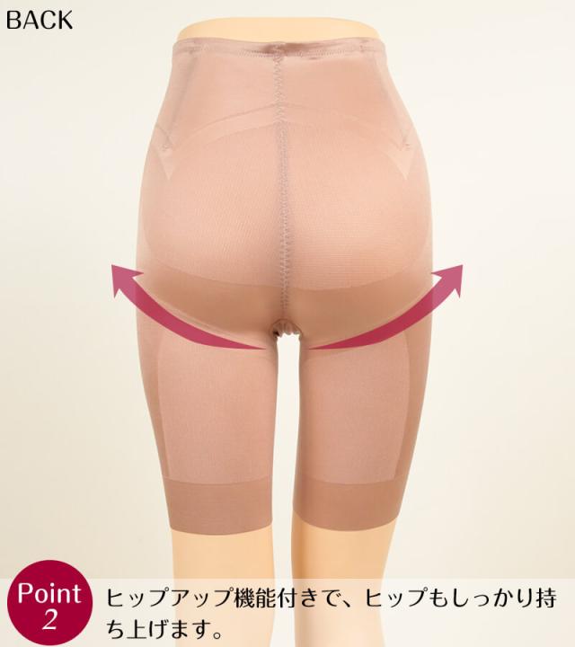 ガードル ロング丈 ハイウエスト レディース お腹 太もも 引き締め 補正 下着 ボトム 64cm〜76cm (在庫限り)