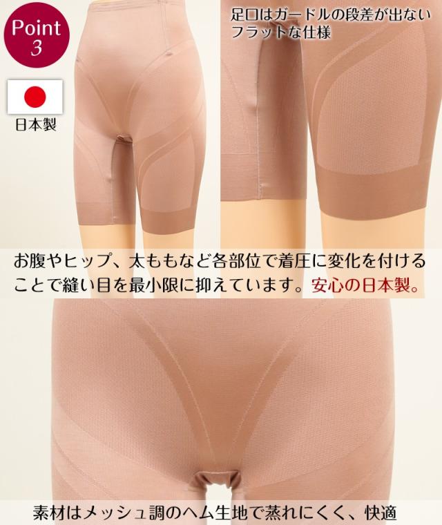 ガードル ロング丈 ハイウエスト レディース お腹 太もも 引き締め 補正 下着 ボトム 64cm〜76cm (在庫限り)