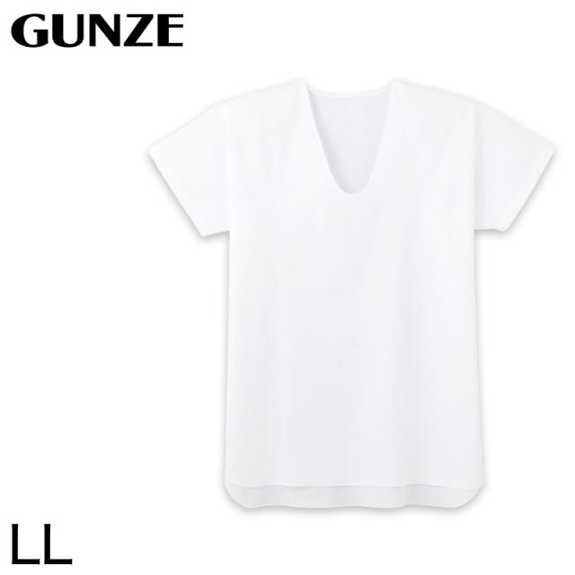 グンゼ 快適工房 クレープ 紳士半袖U首シャツ LL (在庫限り)