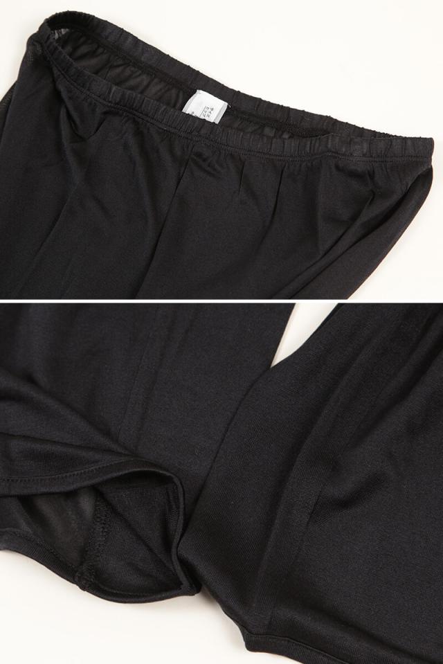 シルク100% 7分丈ボトム ズボン下 レディース M L LL (送料無料)