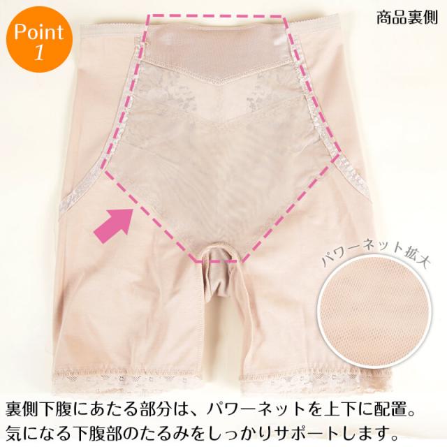 かんたん安心 ロングガードル ぽっこりお腹 綿混 64〜90cm