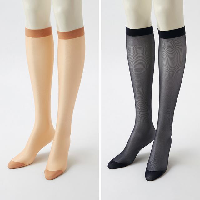 グンゼ サブリナ SABRINA タフ ストッキング ひざ下 レディース 黒 肌色 22-25cm