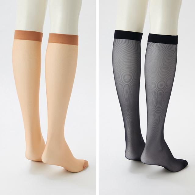 グンゼ サブリナ SABRINA タフ ストッキング ひざ下 レディース 黒 肌色 22-25cm