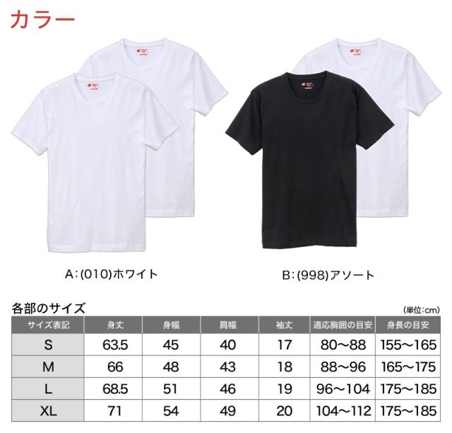 ヘインズ Tシャツ メンズ 半袖 綿100% 2枚組 S〜XL