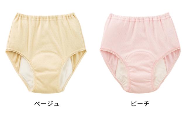 吸水ショーツ パッド付き 漏れ防止 綿100 日本製 3枚組 M〜LL (送料無料) (取寄せ)