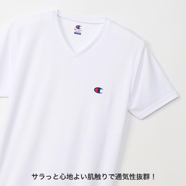 Champion メンズ Tシャツ メッシュ Vネック M〜LL
