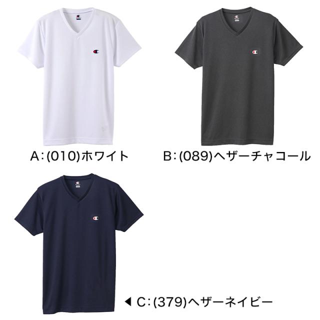 Champion メンズ Tシャツ メッシュ Vネック M〜LL