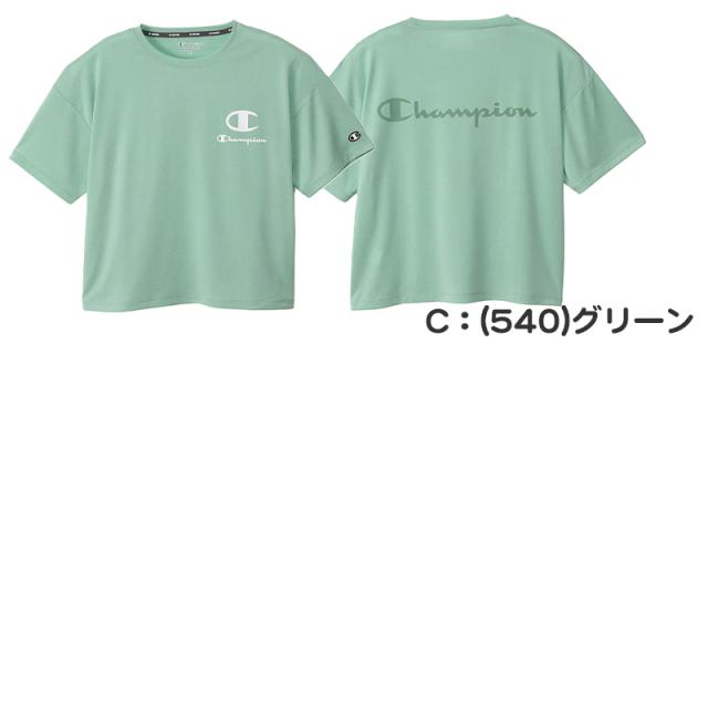 Champion レディース クルーネック Tシャツ 短め M・L (在庫限り)