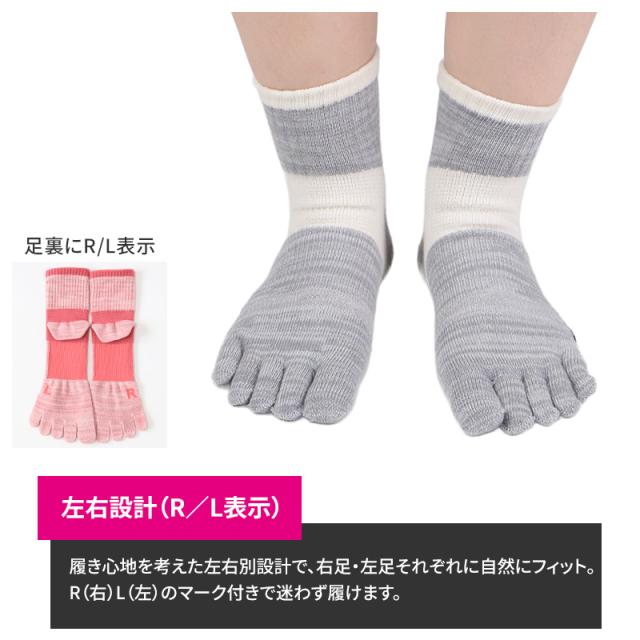 グンゼ アクティブスタイル 5本指ソックス レディース ショートソックス 23 24 25 cm