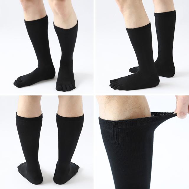 ビジネスソックス 5本指 薄手 黒 靴下ソックス メンズ 男性 日本製 レギュラー丈 24cm 25cm 26cm 27cm 24-27cm (在庫限り)